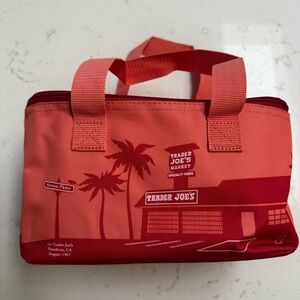 Trader Joe's Red & Pink Insulated Lunch Bag